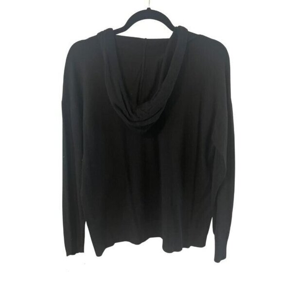 Women's Rib Trim Luxe Cashmere Blend Knit Hoodie M Members Mark Soft Lightweight - Picture 2 of 5